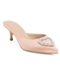 Marshalls - Estella Crystal Heart Heeled Mules For - Lyst