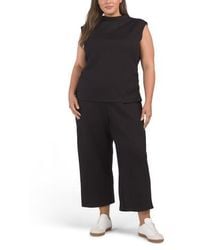 Marshalls - Plus 2Pc Funnel Neck Ruched Tank Top And Pull On Pants Set For - Lyst