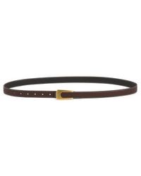 Marshalls - Leather Reversible Belt With Angular Asymmetrical Buckle For - Lyst