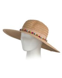 Marshalls - Ultrabraid Round Crown Sun Hat With Multi Wood Bead Chain For - Lyst
