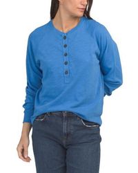 Marshalls - Long Sleeve Henley Neck Top For - Lyst