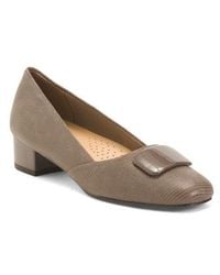 Marshalls - Narrow Leather Delse Comfort Pumps For - Lyst