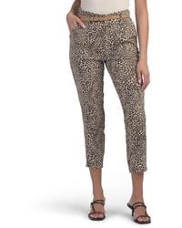 Marshalls - Printed Essential Gab Pull On Barrel Leg Ankle Pants For - Lyst