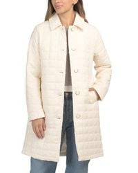 Marshalls - Single Breasted Boucle Quilted Jacket For - Lyst