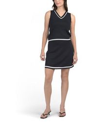 Marshalls - Preppy Tipped Sweater V-Neck Vest A-Line Mini Tip Skirt Set For - Lyst