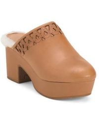 Marshalls - Leather Gannet Clogs With Sherpa Trim For - Lyst