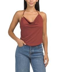 Marshalls - Open Tie Back Cowl Neck Halter Top For - Lyst