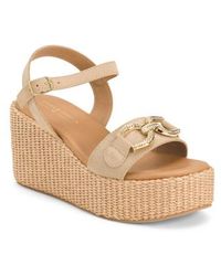 Marshalls - Suede Wedge Sandals With Bit For - Lyst