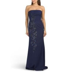 Marshalls - Strapless Floral Applique Gown For - Lyst