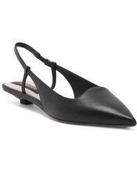 Marshalls - Wide Leather Palmira Slingback Kitten Heels For - Lyst