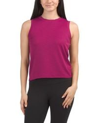 Marshalls - Bubble Mesh Tank Top With Ribbed Trim For - Lyst