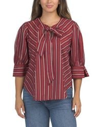 Marshalls - Morgan Puff Sleeve Top With Tie Neck For - Lyst