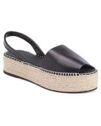 Marshalls - Leather Espadrille Flatform Sandals For - Lyst