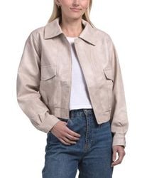 Marshalls - Faux Leather Bomber Jacket For - Lyst