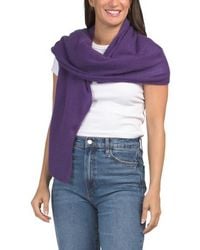 Marshalls - Cashmere Plain Jersey Knit Wrap For - Lyst