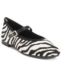 Marshalls - Leather Square Toe Ballerina Flats For - Lyst