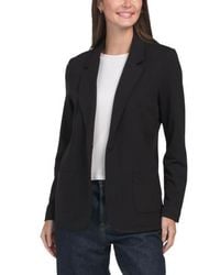 Marshalls - One Button Fleece Blazer With Patch Pockets For - Lyst