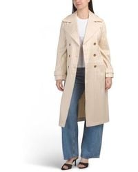 Marshalls - Double Breasted Relaxed Trench Coat With Pinstripe Pattern For - Lyst