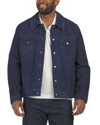 Marshalls - Suede Trucker Jacket For - Lyst