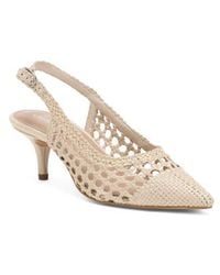 Marshalls - Leather Benni Woven Slingback Heels For - Lyst