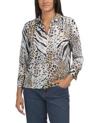 Marshalls - Long Sleeve Collared V-Neck Top For - Lyst