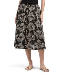 Marshalls - Thick Textured Embroidered Button Front A-Line Skirt For - Lyst