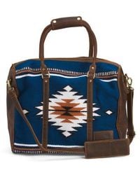 Marshalls - Leather Aztec Front Zip Top Duffel For - Lyst