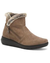 Marshalls - Suede Booties With Zip And Warm Lining For - Lyst