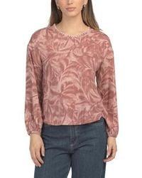 Marshalls - Long Sleeve Printed Knit Top For - Lyst