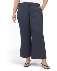 Marshalls - Plus Pull On Moroccan Twill Drawstring Tie Front Pants For - Lyst
