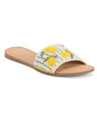 Marshalls - Lemon Beaded Slide Sandals For - Lyst