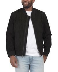 Marshalls - Suede Bomber Jacket For - Lyst
