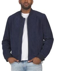 Marshalls - Suede Bomber Jacket For - Lyst