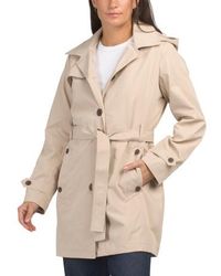Marshalls - Single Breasted Hooded Trench Coat For - Lyst