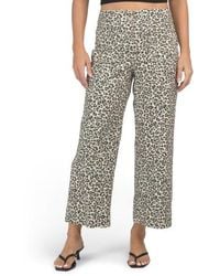 Marshalls - Linen Blend Leopard Printed Pants For - Lyst