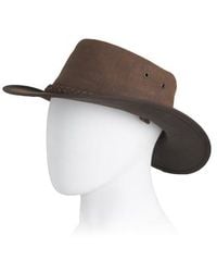 Marshalls - Leather Crazy Horse Braided Western Hat For - Lyst