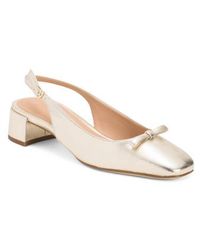 Marshalls - Leather Patsy Bow Slingback Pumps For - Lyst