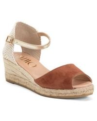 Marshalls - Suede Espadrille Wedge Sandals With Ankle Strap For - Lyst