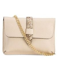 Marshalls - Leather Snake Pouch With Crossbody Chain Strap For - Lyst