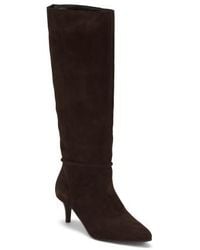 Marshalls - Suede High Shaft Kitten Heel Boots For - Lyst
