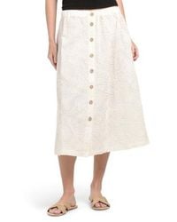 Marshalls - Thick Textured Embroidered Button Front A-Line Skirt For - Lyst