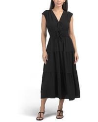 Marshalls - Wrap Front Midi Dress With 3 Bow Tie Waist Detail For - Lyst