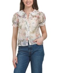 Marshalls - Peter Pan Collar Classic Short Sleeve Top For - Lyst