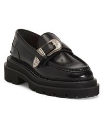 Marshalls - Patent Leather Deilan Platform Buckle Loafers For - Lyst