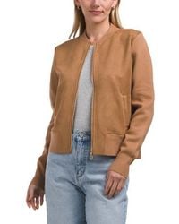 Marshalls - Faux Suede Zip Up Bomber Jacket For - Lyst