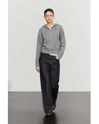 MASSIMO DUTTI - Wool Blend Hooded Knit Cardigan - Lyst