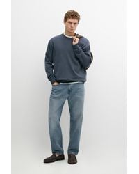 MASSIMO DUTTI - Wool Blend Round Neck Knit Sweater - Lyst