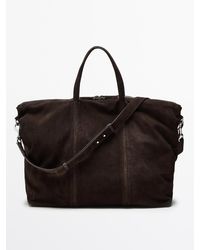 MASSIMO DUTTI - Splitsuède Leren Reistas - Lyst