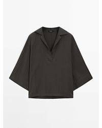MASSIMO DUTTI - Soepelvallend Overhemd Met Polokraag - Lyst