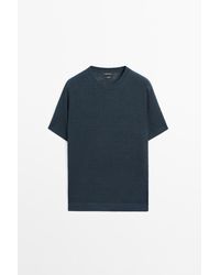 MASSIMO DUTTI - Camiseta Punto Ligero 100% Lino - Lyst